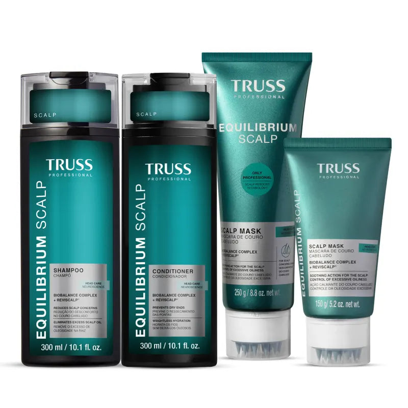 Kit TRUSS Equilibrium Scalp Power Quarteto (4 Produtos)