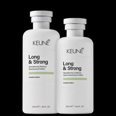 Shampoo + Condicionador Long & Strong Keune ( 2 Produtos) + + escova couro cabeludo brinde