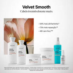 Kit Keune Velvet Smooth - Alinhamento e Maciez (2 Produtos) + Escova couro cabeludo brinde