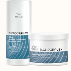Kit Wella Professionals BlondorPlex Duo Salão (Shampoo 1L + Máscara 500ml)