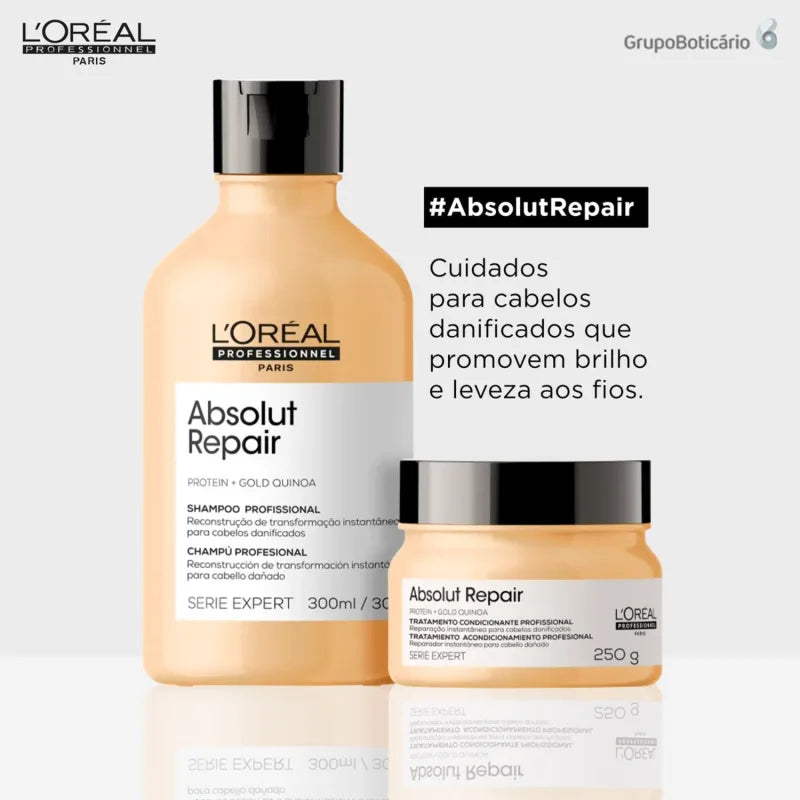 Kit L'Oréal Professionnel Serie Expert Absolut Repair Gold Quinoa + Protein Instant Resurfacing - Shampoo e Máscara
