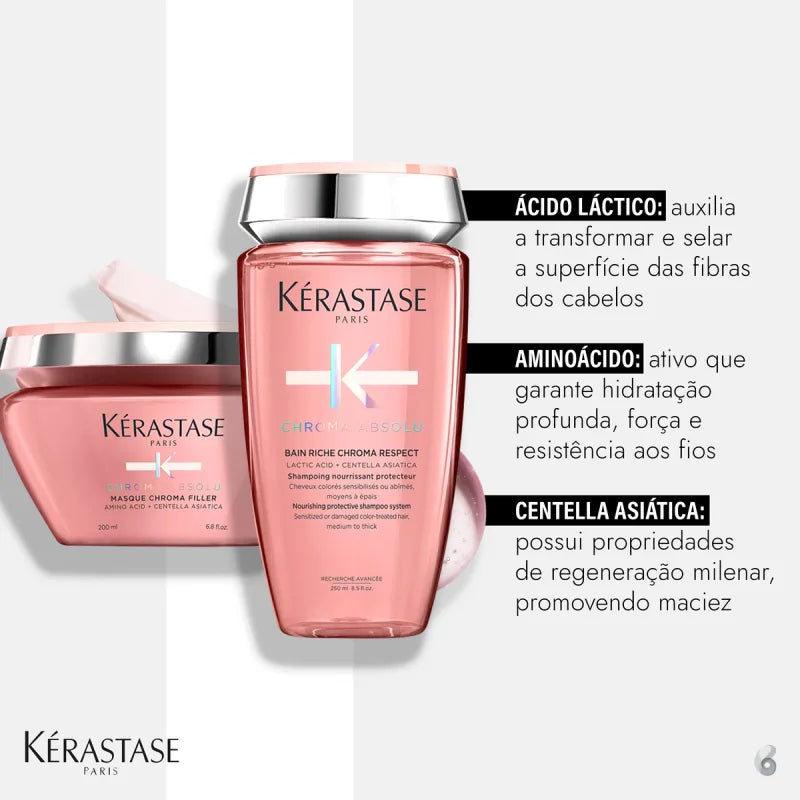 Kit Kérastase Chroma Absolu Riche Respect Filler - Shampoo e Máscara