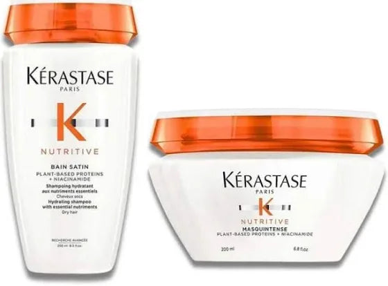 Kit Kérastase Nutritive Bain Satin + Máscara Masquintense Kit Kérastase Nutritive