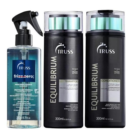 Kit Truss Equilibrium com shampoo, condicionador e leave-in