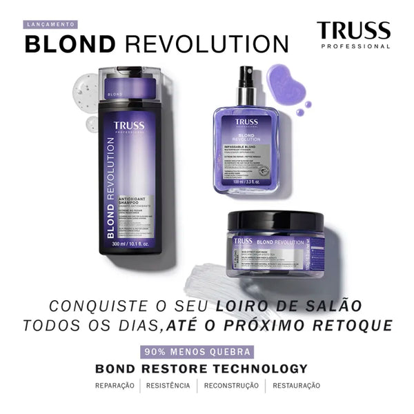 Kit TRUSS Blond Revolution Trio Restore - shampoo, Máscara e finalizador
