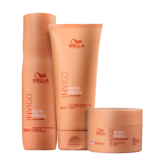 Kit Wella Professionals Invigo Nutri-Enrich Trio- Shampoo, Condicionador e Máscara