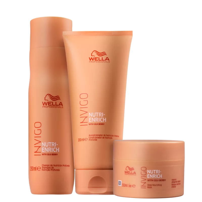Kit Wella Professionals Invigo Nutri-Enrich Trio- Shampoo, Condicionador e Máscara