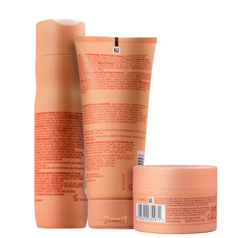 Kit Wella Professionals Invigo Nutri-Enrich Trio- Shampoo, Condicionador e Máscara