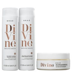 Kit Braé Divine (3 Produtos) – Shampoo, Condicionador e Máscara