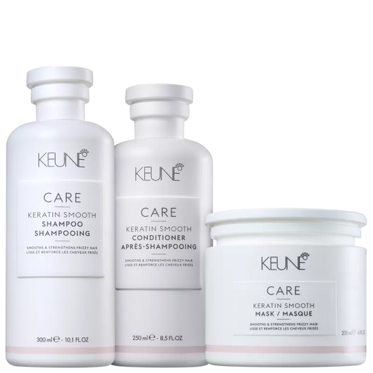 Kit Keune Care Keratin Smooth Reconstrução Profunda – Shampoo, Condicionador e Máscara