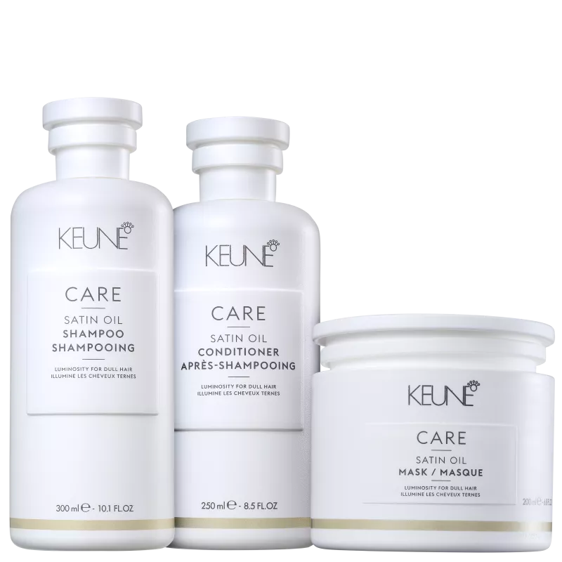 Kit Keune Care Satin Oil Tratamento Profundo - Shampoo, condicionador e Máscara