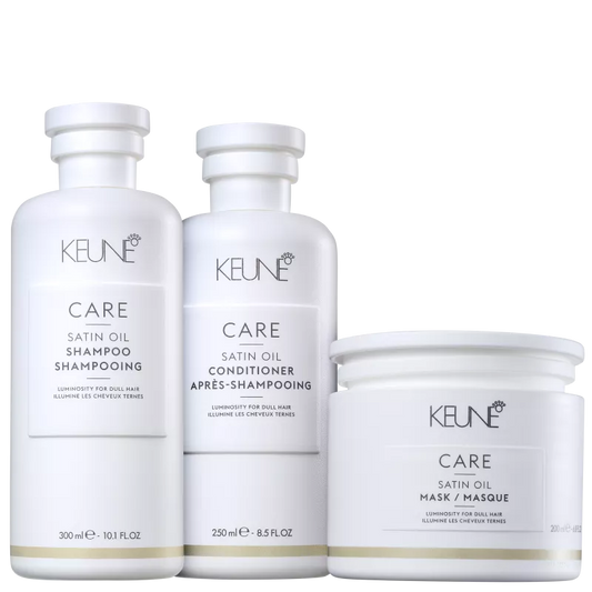 Kit Keune Care Satin Oil Tratamento Profundo - Shampoo, condicionador e Máscara