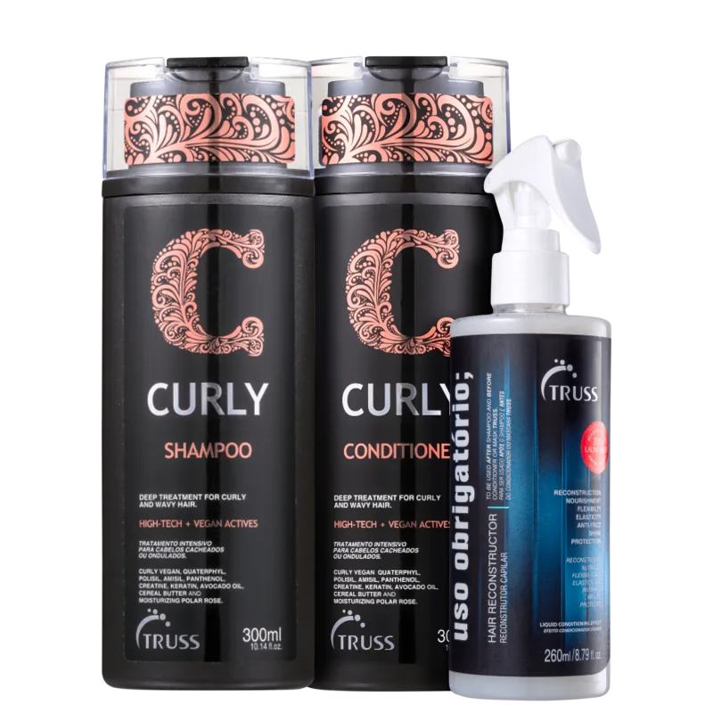 Kit Truss Curly Obrigatório Trio - Shampoo , Condicionador e finalizador