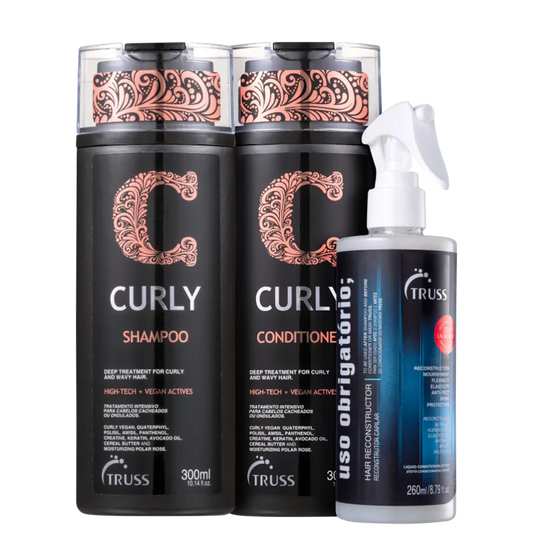 Kit Truss Curly Obrigatório Trio - Shampoo , Condicionador e finalizador