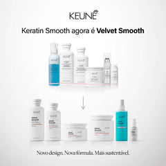 Kit Keune Velvet Smooth - Alinhamento e Maciez (2 Produtos) + Escova couro cabeludo brinde
