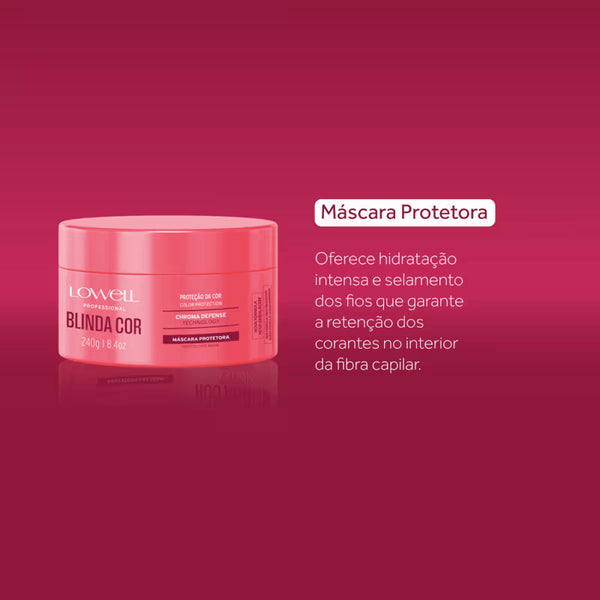 Kit Lowell Blinda Cor Shampoo Máscara (2 produtos)